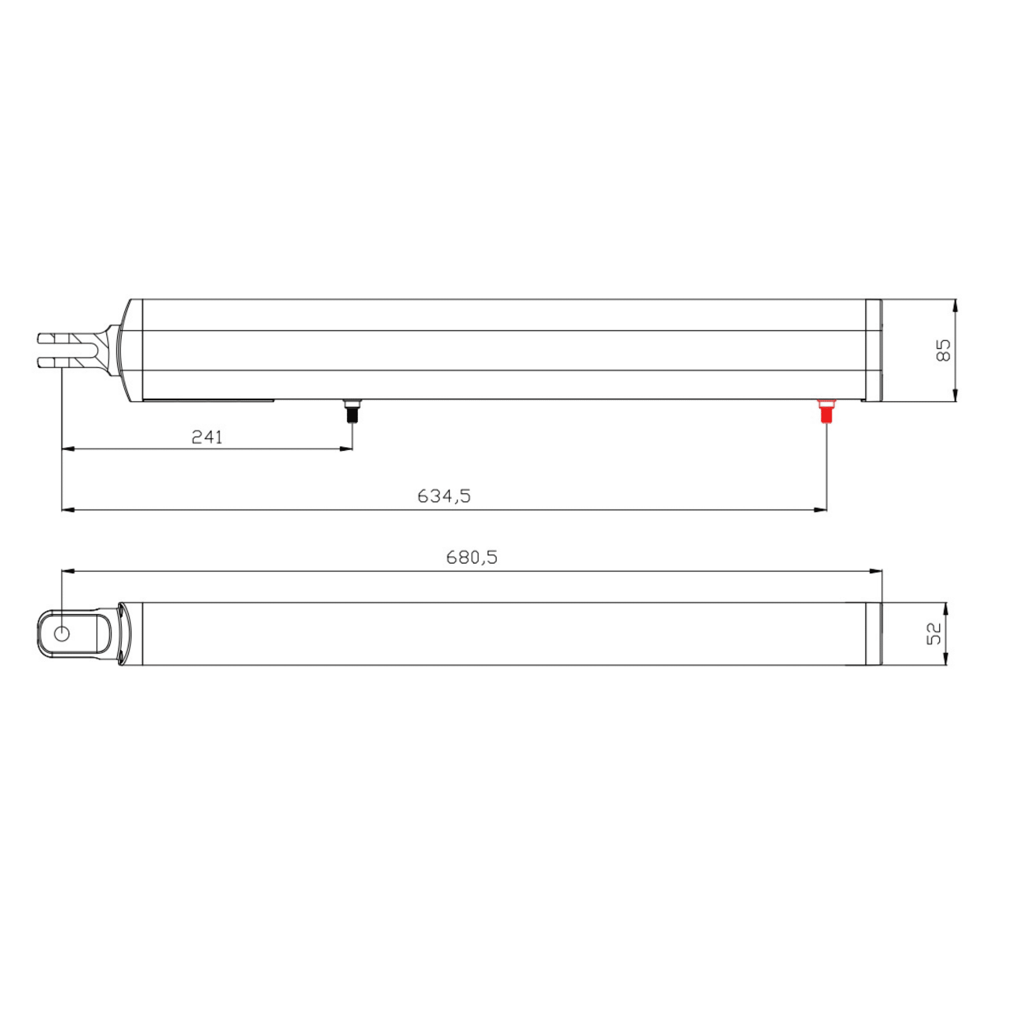 Dimensions vérin