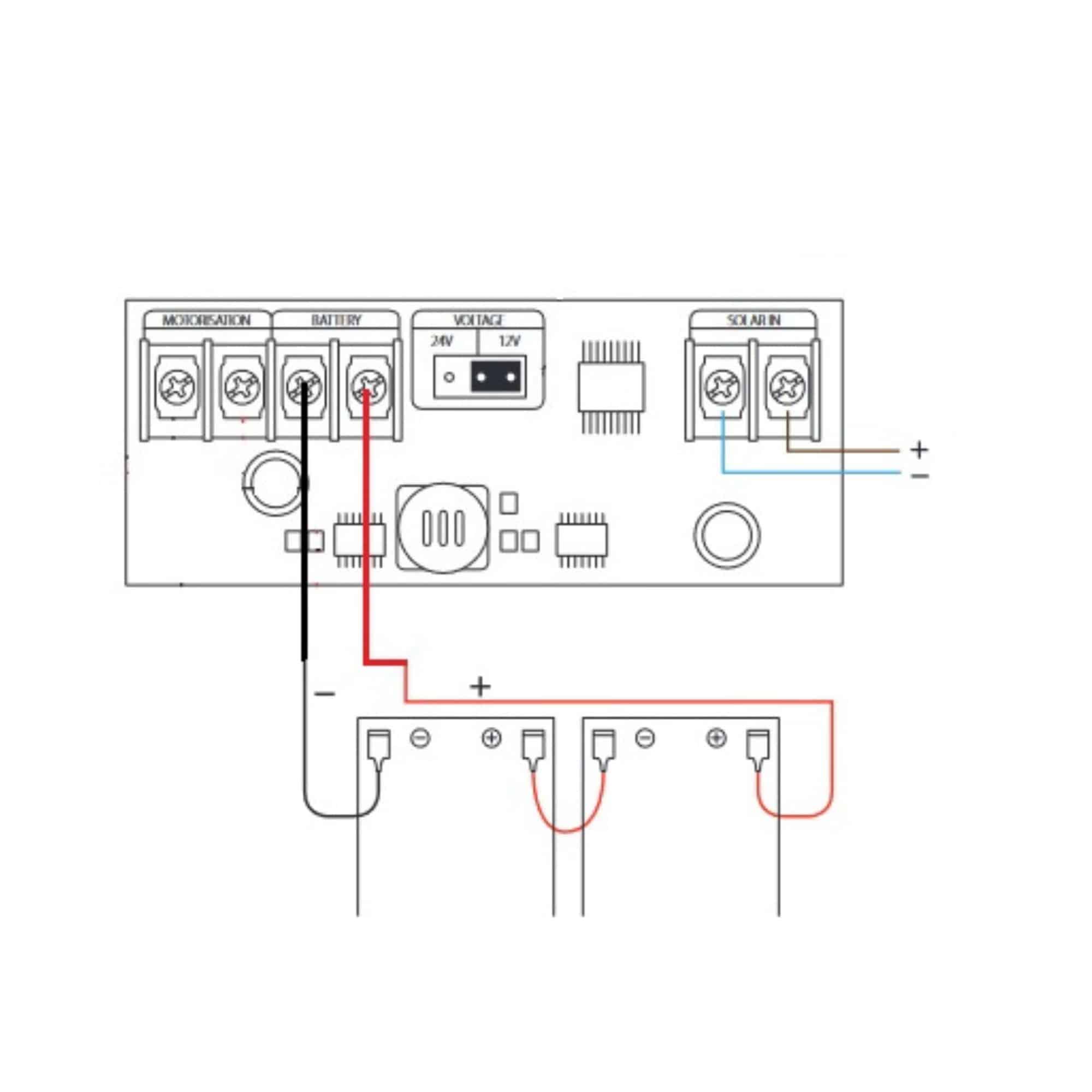 Etape 4 Branchement des batteries